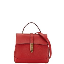 Celine handbag shoulder bag red leather women's CELINE