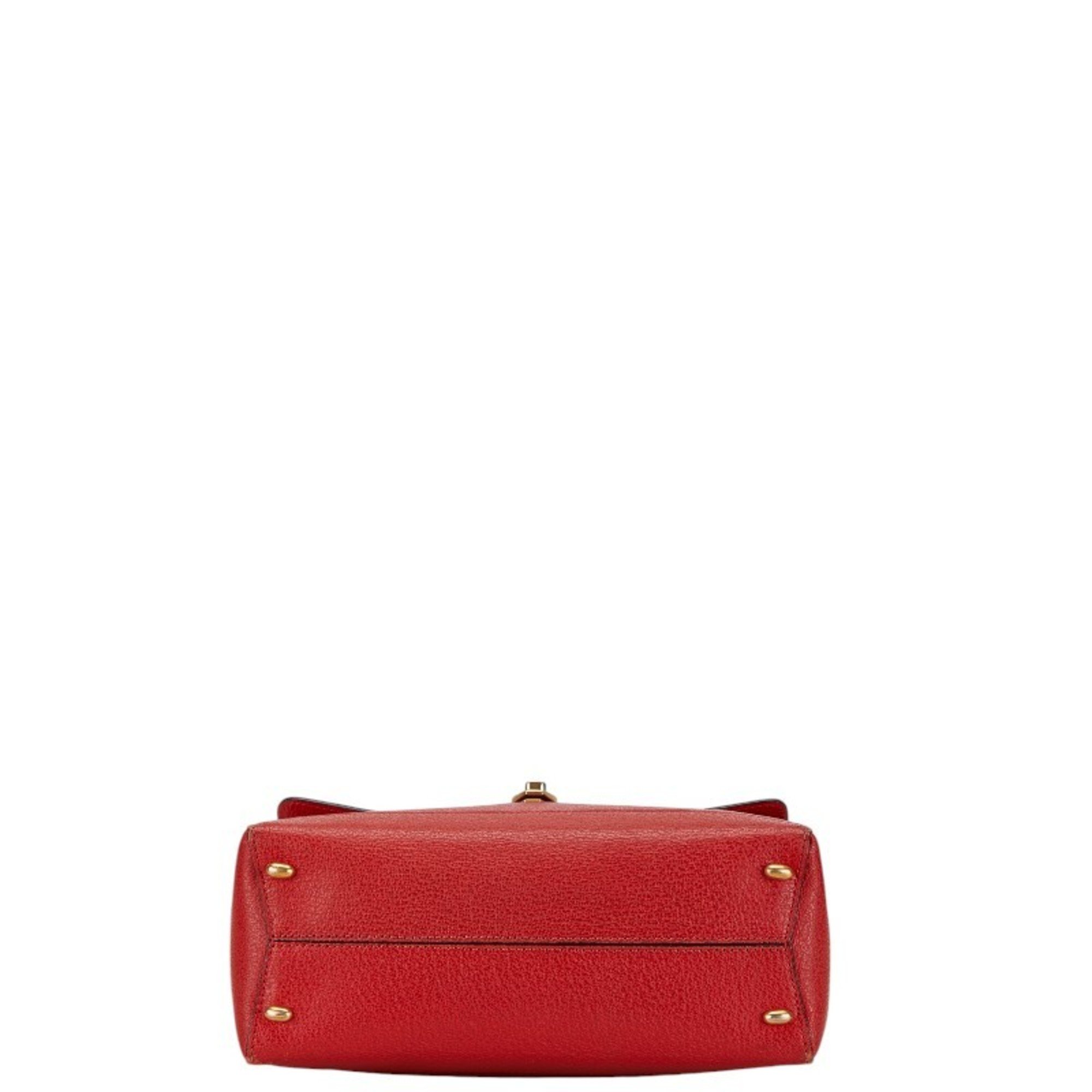 Celine handbag shoulder bag red leather women's CELINE