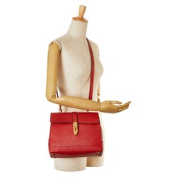 Celine handbag shoulder bag red leather women's CELINE