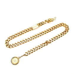 Chanel Coco Mark Medallion Chain Belt Gold Plated Women's CHANEL