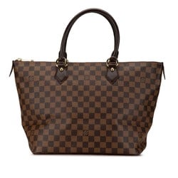 Louis Vuitton Damier Saleya MM Handbag Shoulder Bag N51182 Brown PVC Leather Women's LOUIS VUITTON