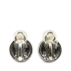 Chanel Coco Mark Ball Earrings Silver Metal Women's CHANEL