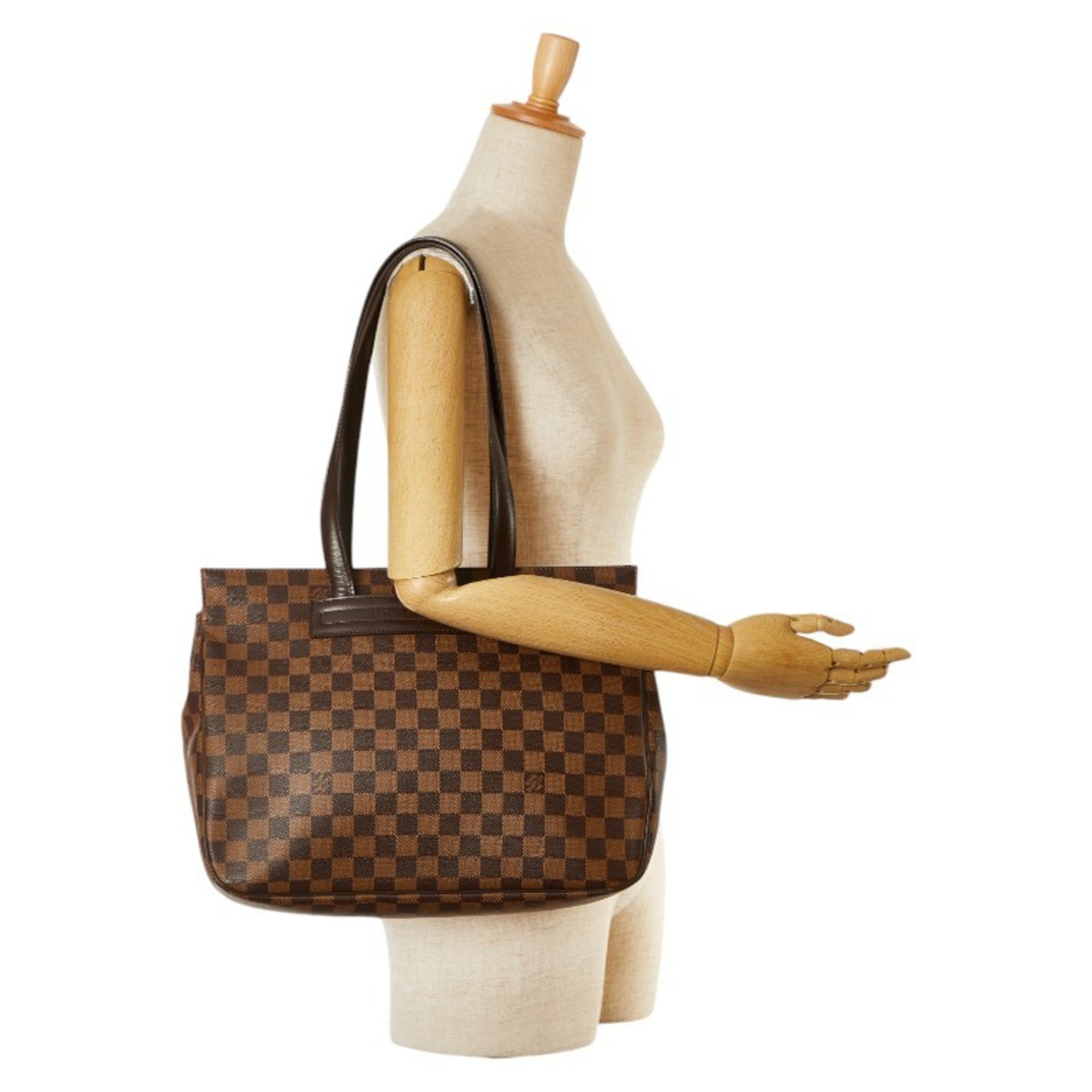 Louis Vuitton Damier Parioli PM Tote Bag Shoulder N51123 Brown PVC Leather Women's LOUIS VUITTON