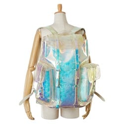 Louis Vuitton Monogram Prism Christopher GM Backpack M44766 Clear Transparent PVC Leather Women's LOUIS VUITTON