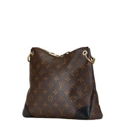 Louis Vuitton Monogram Odeon PM Shoulder Bag M45353 Brown Black PVC Leather Women's LOUIS VUITTON