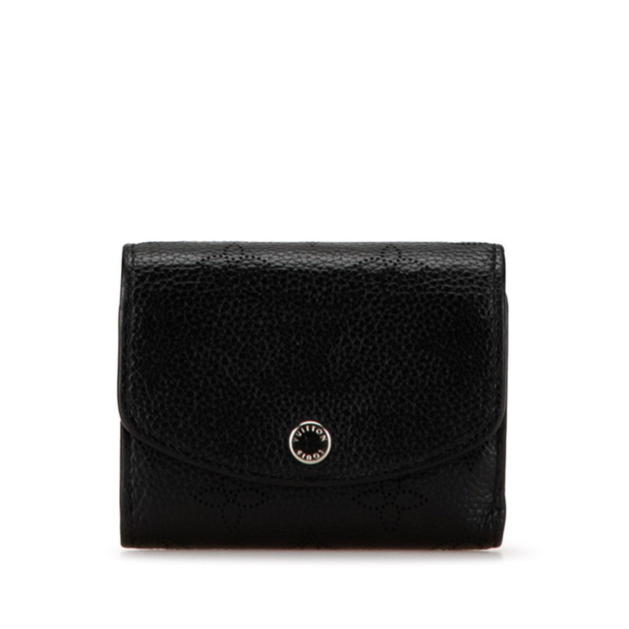 Louis Vuitton Monogram Mahina Portefeuille Iris XS Bi-fold Wallet M67498 Noir Black Leather Women's LOUIS VUITTON