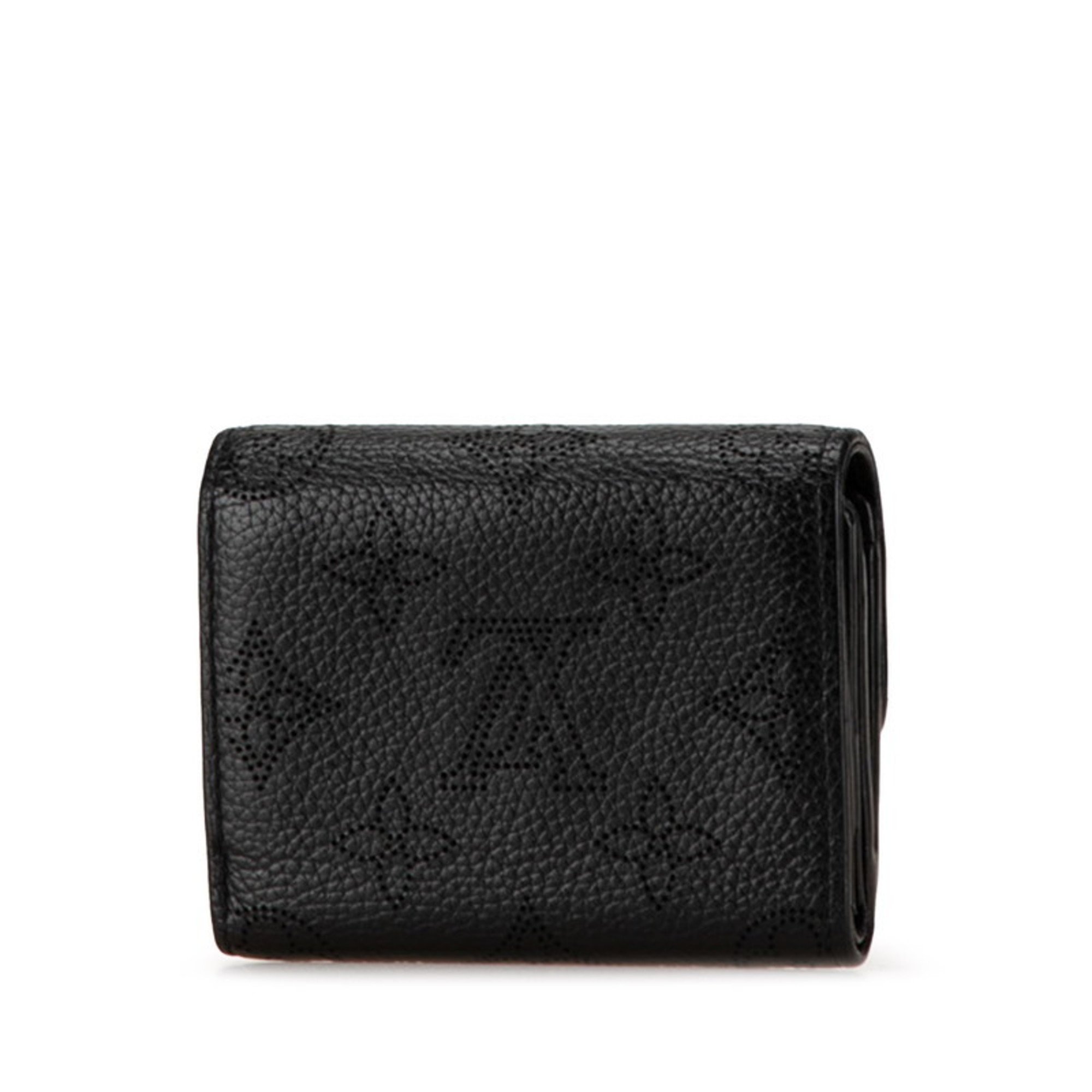 Louis Vuitton Monogram Mahina Portefeuille Iris XS Bi-fold Wallet M67498 Noir Black Leather Women's LOUIS VUITTON