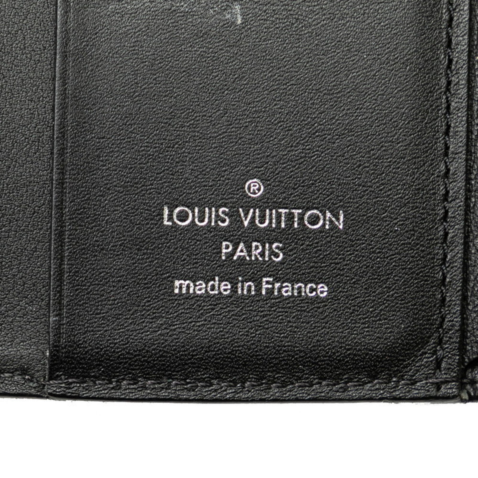 Louis Vuitton Monogram Mahina Portefeuille Iris XS Bi-fold Wallet M67498 Noir Black Leather Women's LOUIS VUITTON