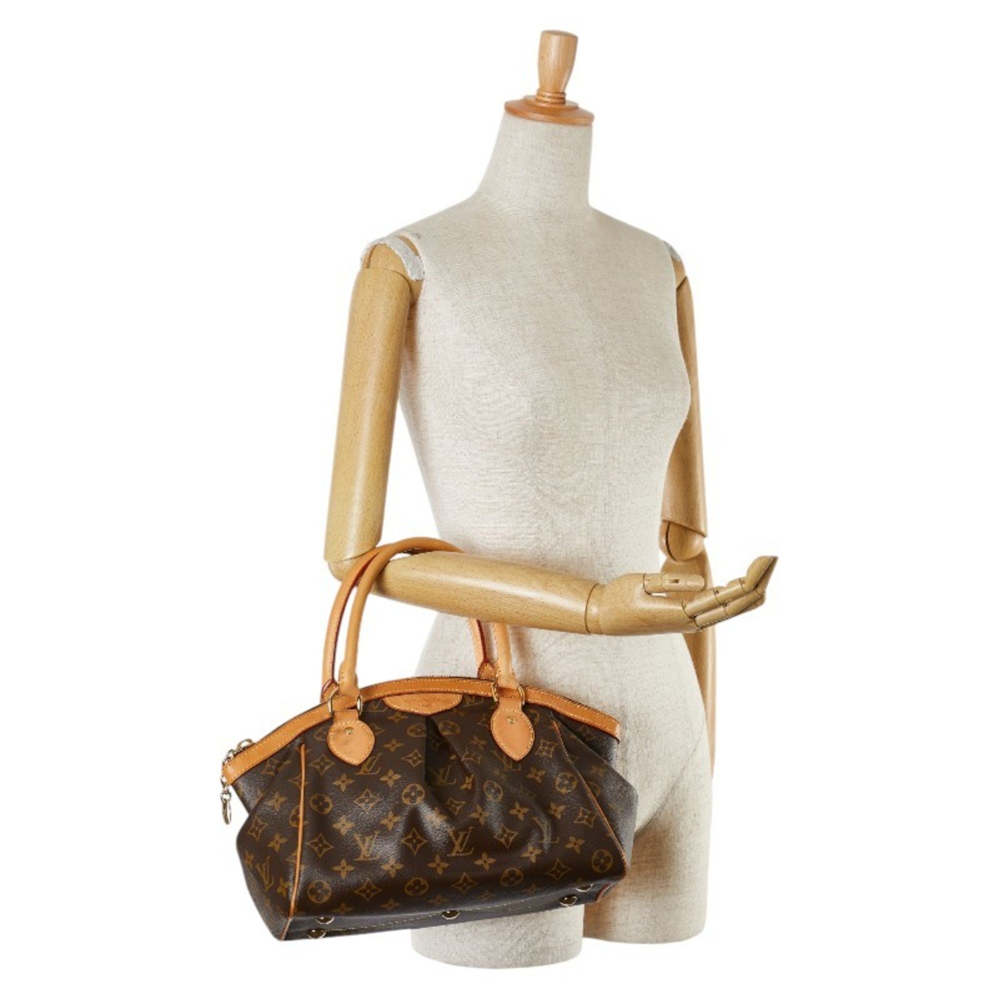 Louis Vuitton Monogram Tivoli PM Handbag M40143 Brown PVC Leather Women's LOUIS VUITTON