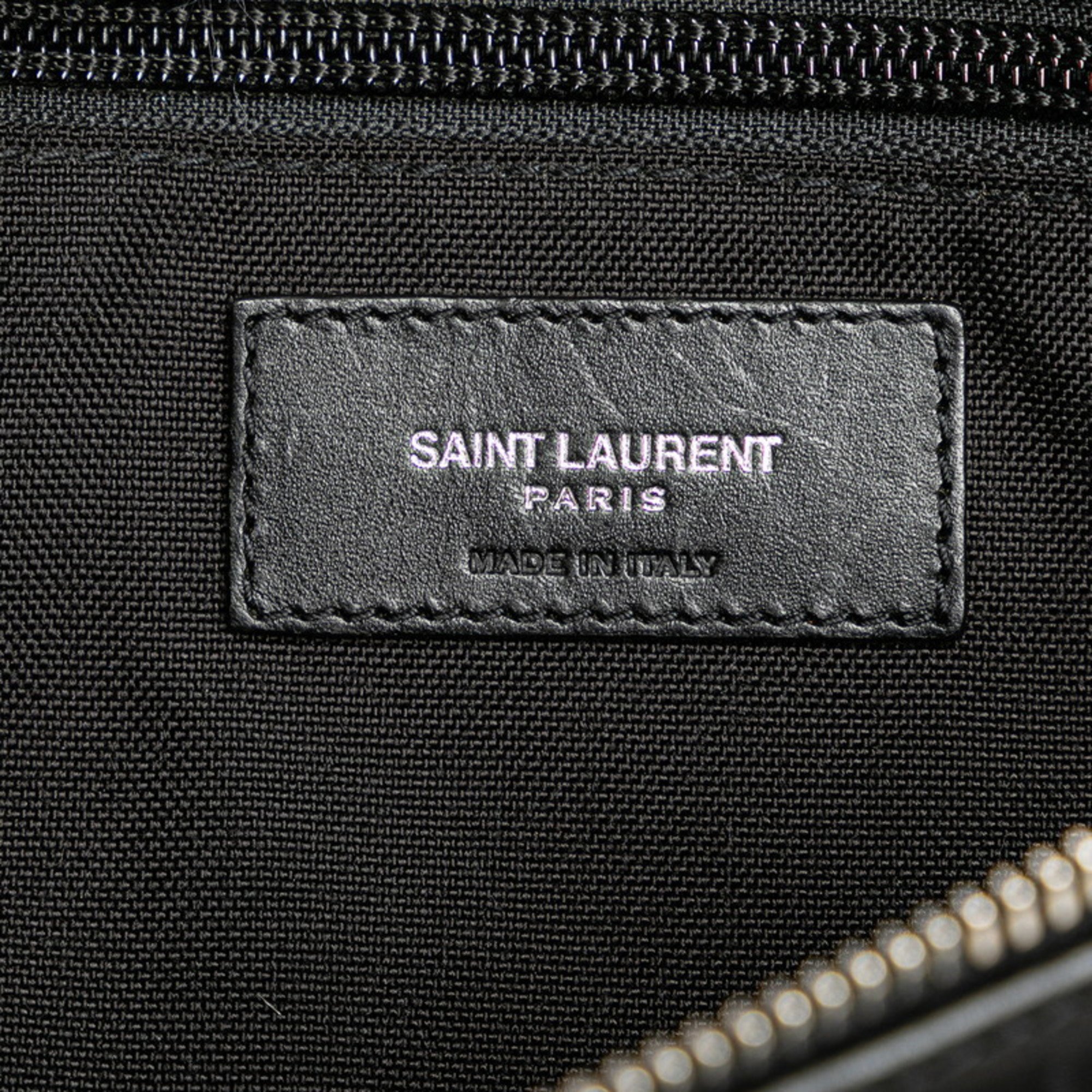 Saint Laurent City Waist Bag Body 634717 Black Canvas Leather Women's SAINT LAURENT