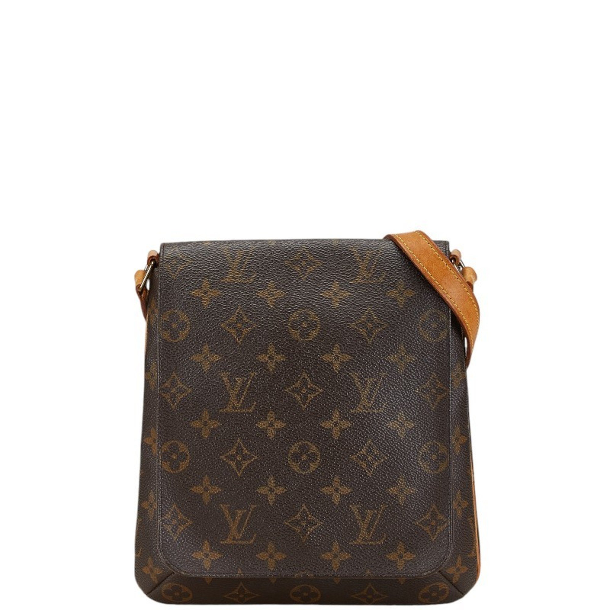 Louis Vuitton Monogram Musette Salsa Short Shoulder Bag M51258 Brown PVC Leather Women's LOUIS VUITTON