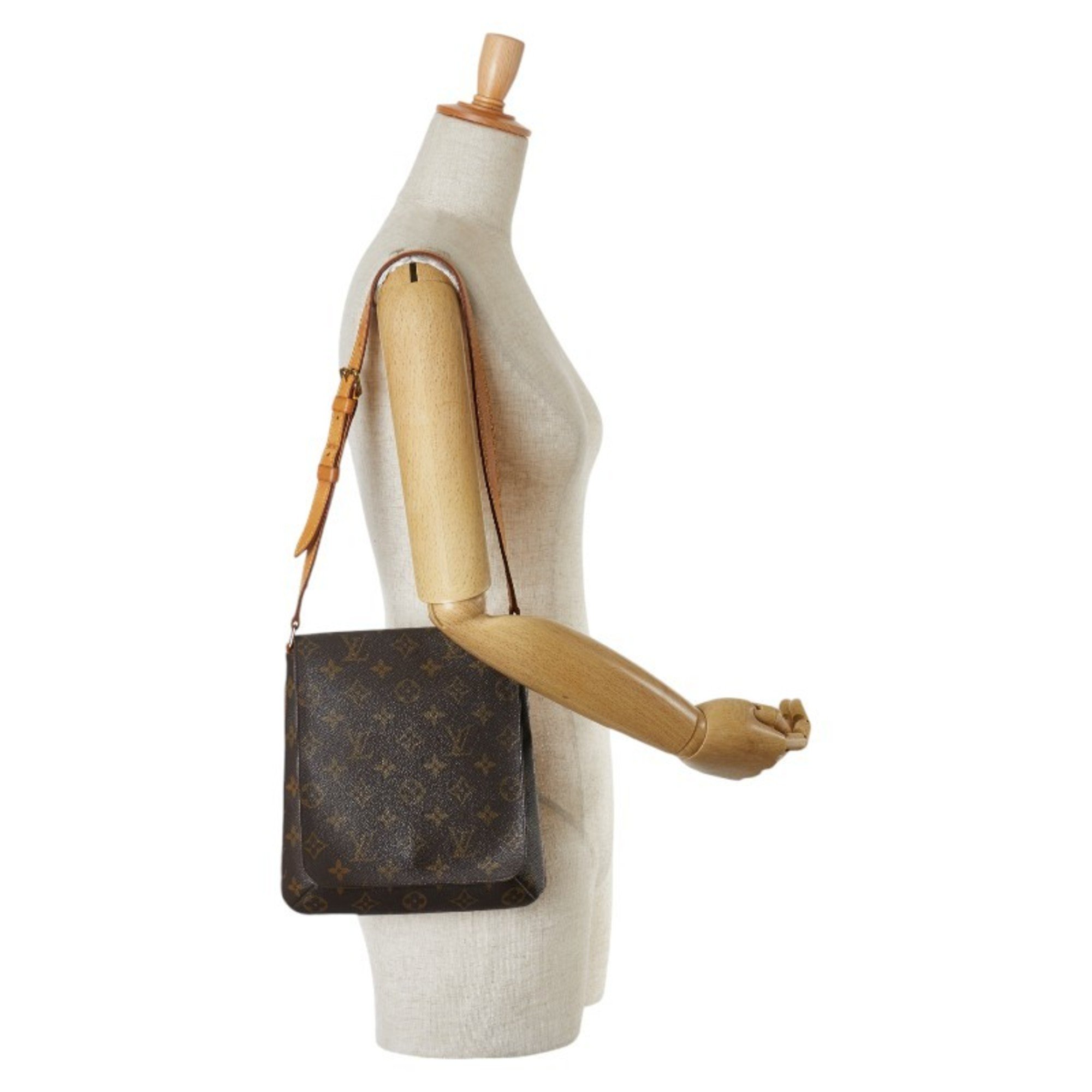 Louis Vuitton Monogram Musette Salsa Short Shoulder Bag M51258 Brown PVC Leather Women's LOUIS VUITTON