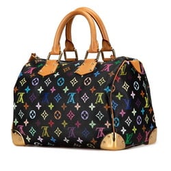 Louis Vuitton Monogram Multicolor Speedy 30 Handbag Boston Bag M92642 Noir Black PVC Leather Women's LOUIS VUITTON