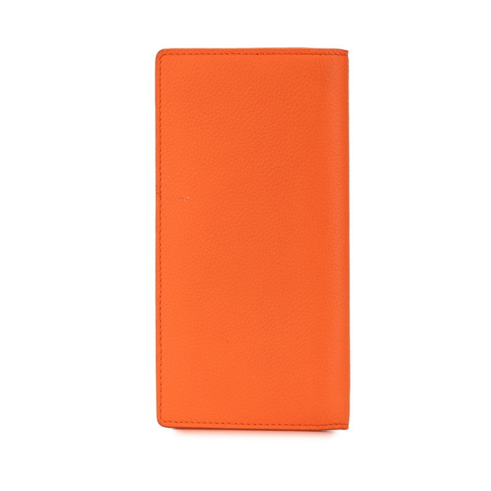 Louis Vuitton LV Aerogram Portefeuille Brazza Long Wallet M81153 Orange Leather Women's LOUIS VUITTON