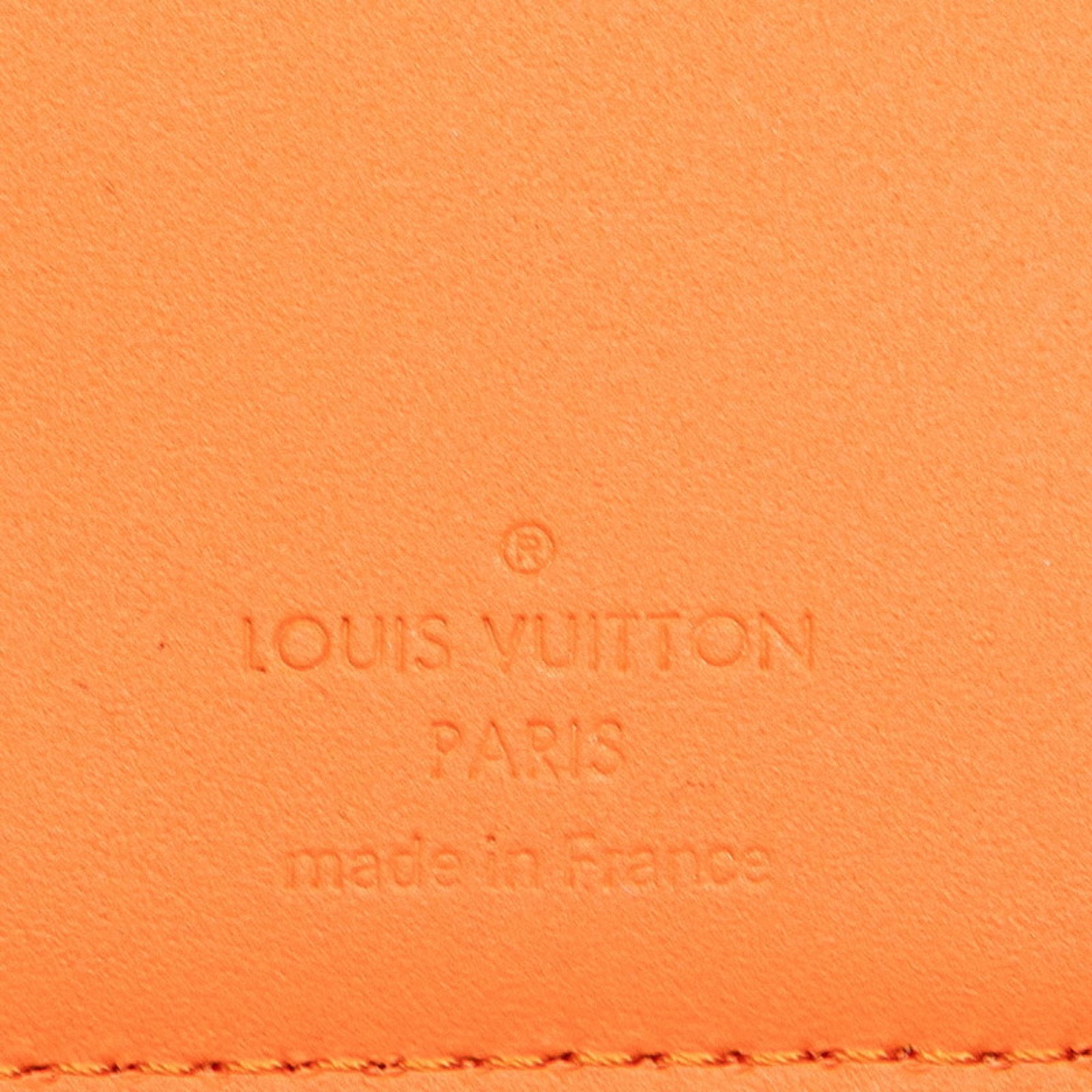 Louis Vuitton LV Aerogram Portefeuille Brazza Long Wallet M81153 Orange Leather Women's LOUIS VUITTON