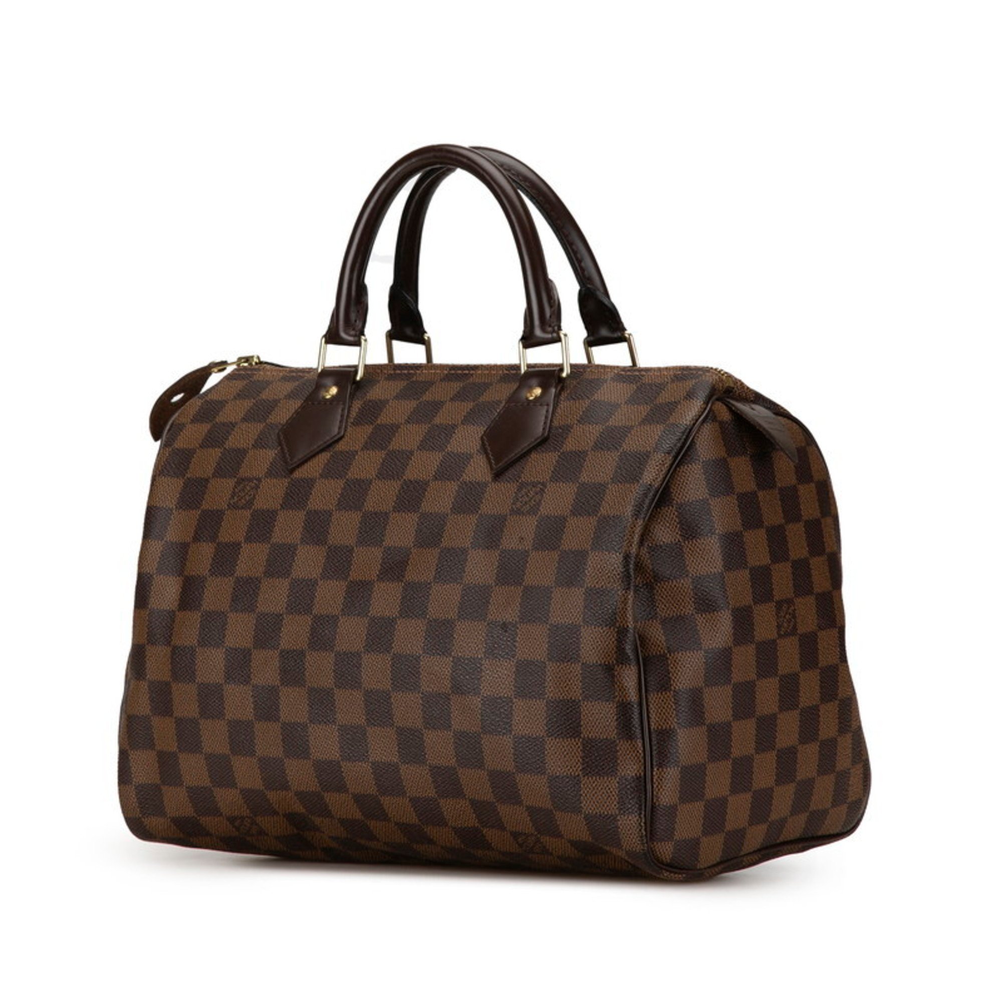 Louis Vuitton Damier Speedy 30 Handbag N41183 Brown PVC Leather Women's LOUIS VUITTON