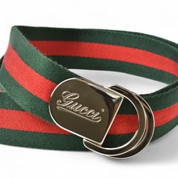 Gucci belt size 95 for men and women GUCCI Sherry line green red 189812 D-ring buckle