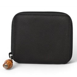 GUCCI 6-ring key case, bamboo canvas, leather, black silver 033 0416 0814