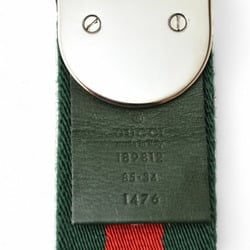 Gucci belt size 85 for men and women GUCCI Sherry line green red 189812 D-ring buckle