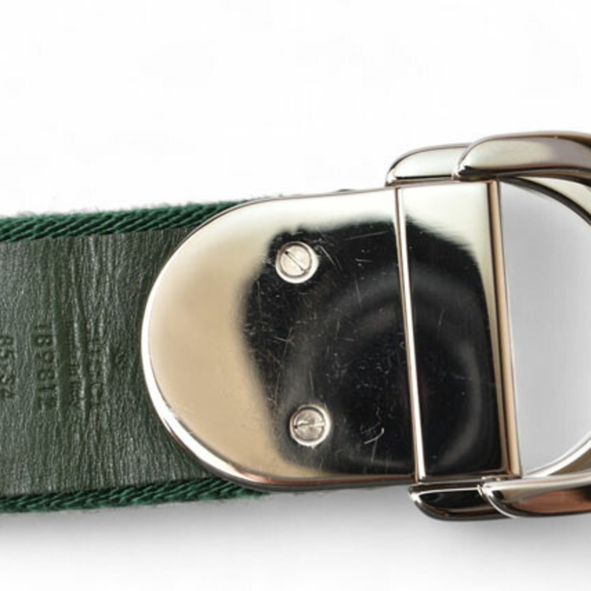 Gucci belt size 85 for men and women GUCCI Sherry line green red 189812 D-ring buckle