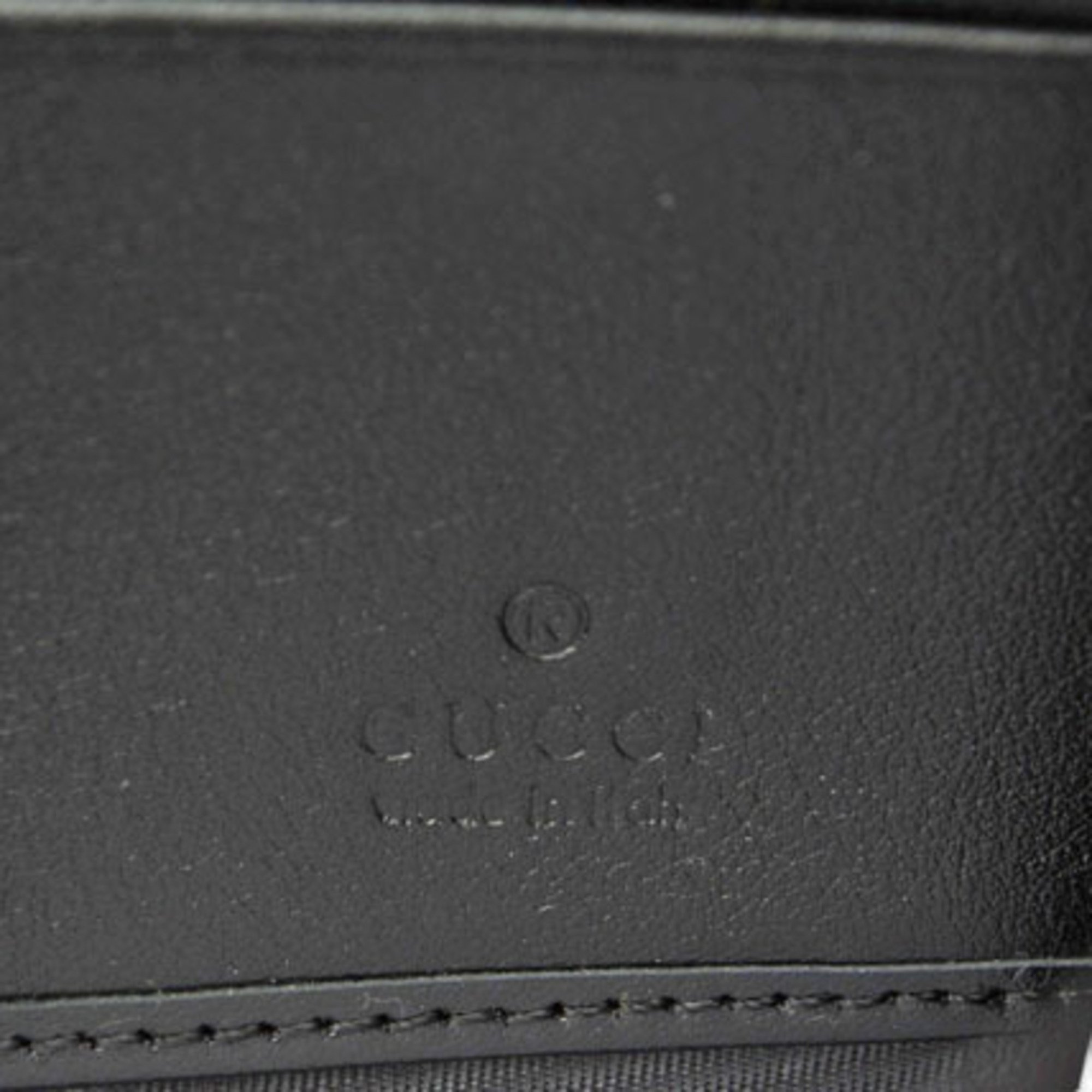 GUCCI Long Wallet GG Marmont Round 443123 Leather Black