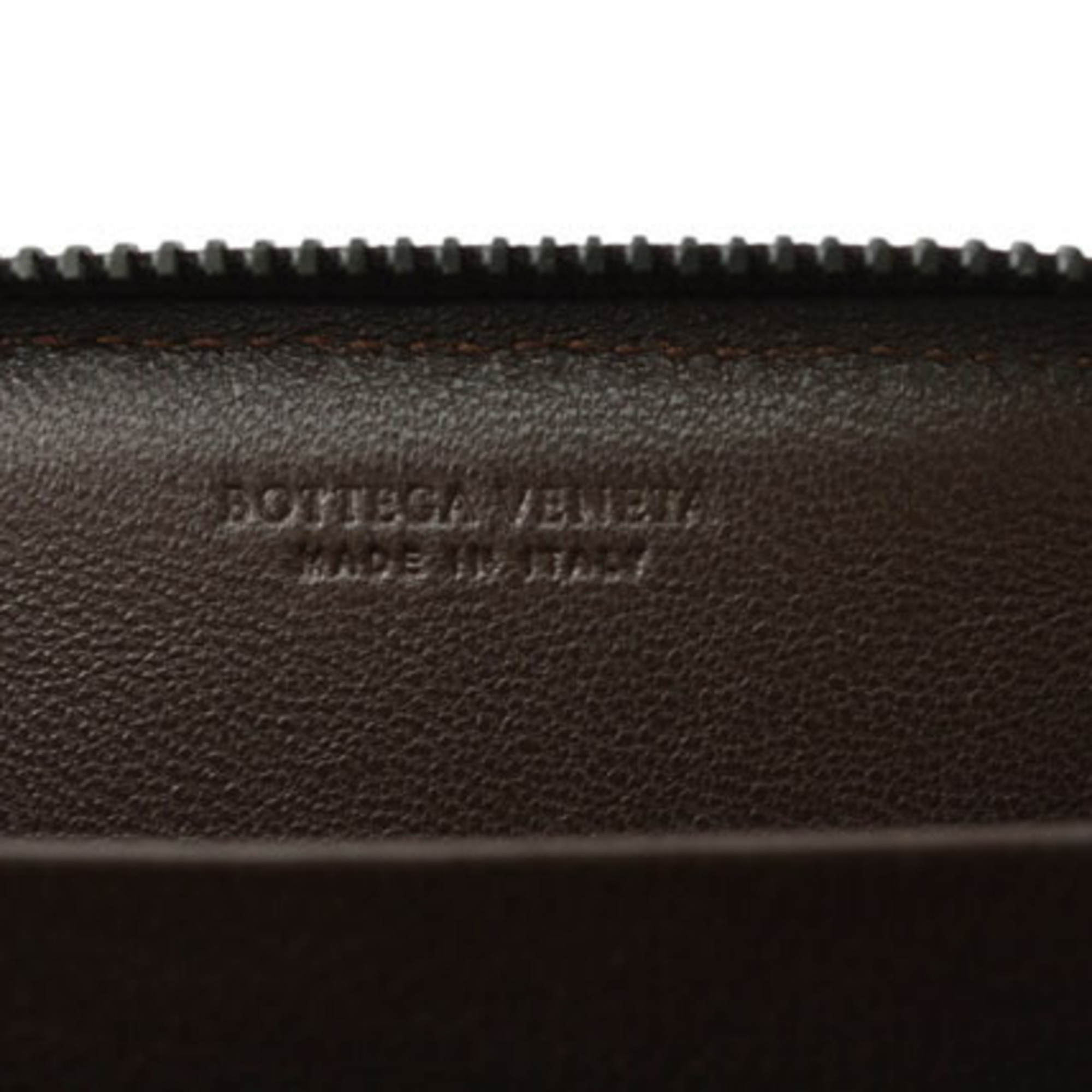 Bottega Veneta Card Case Coin BOTTEGA VENETA Wallet Intrecciato Leather Dark Brown 114075