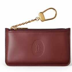 Cartier coin case, card key pouch, Must de Bordeaux