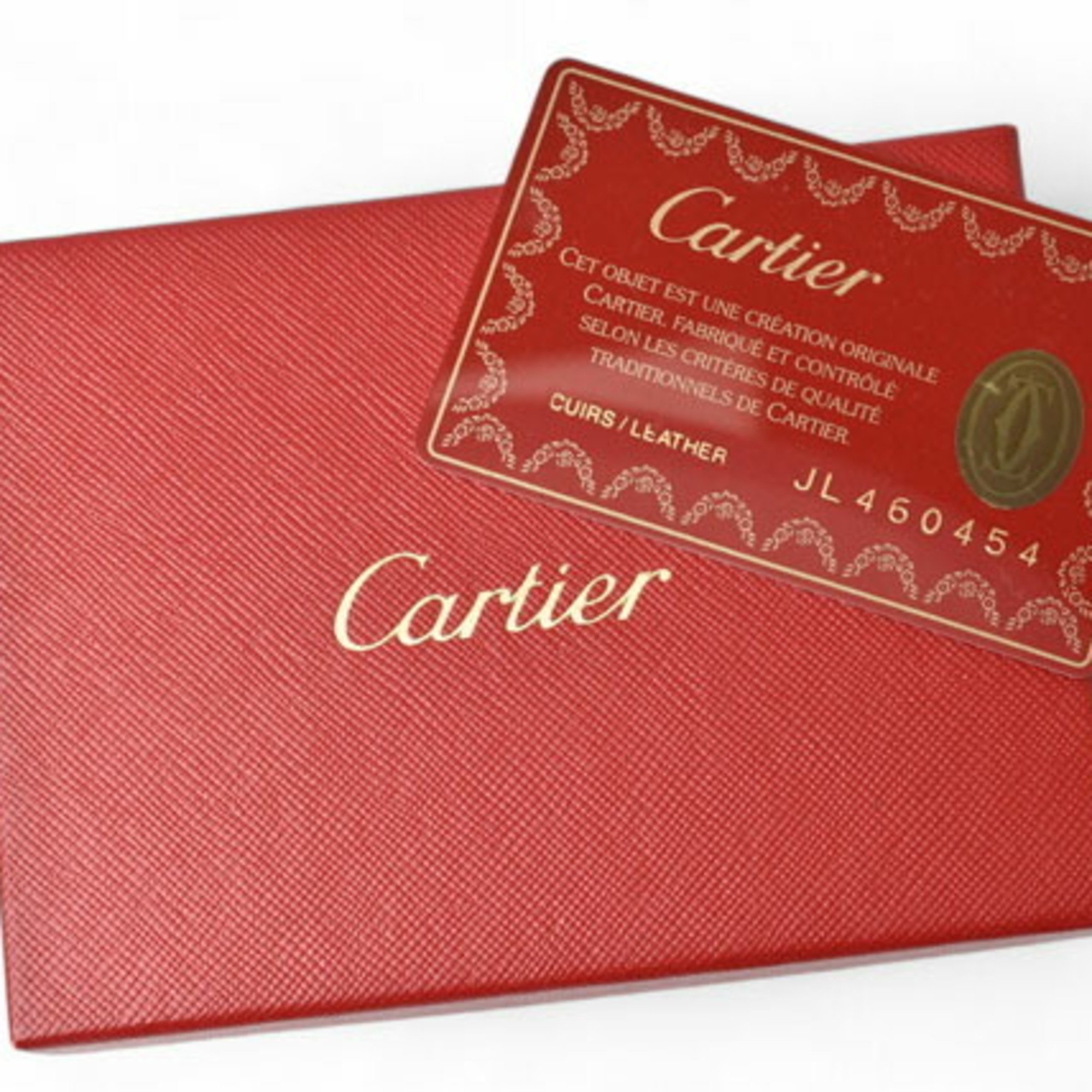 Cartier coin case, card key pouch, Must de Bordeaux