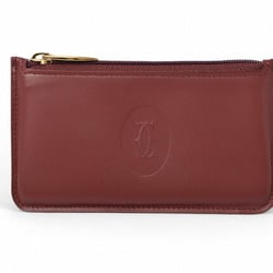 Cartier coin case, card key pouch, Must de Bordeaux