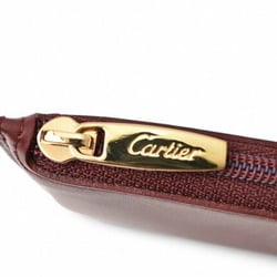 Cartier coin case, card key pouch, Must de Bordeaux