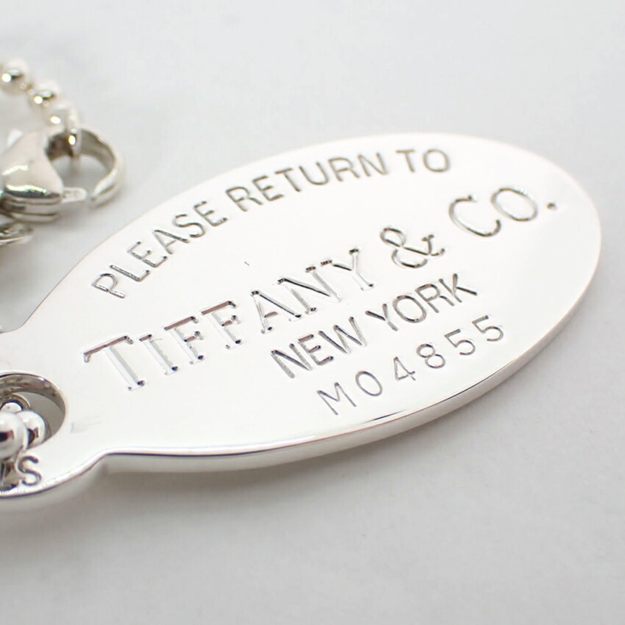 TIFFANY 925 Return to Tiffany Oval Tag Long Pendant