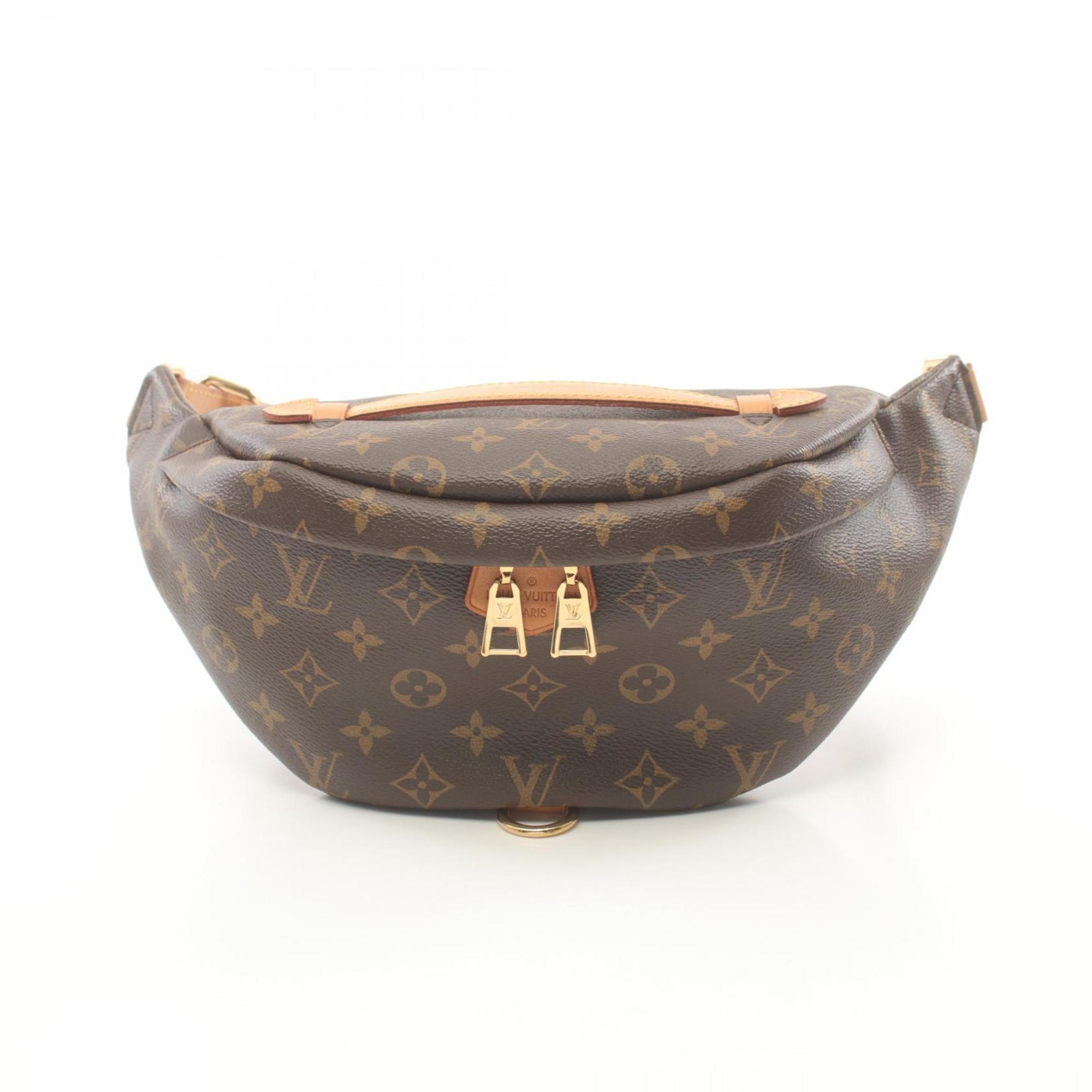 Louis Vuitton LOUIS VUITTON Bum Bag Monogram Waist Body Coated Canvas Leather Men Women Brown M43644