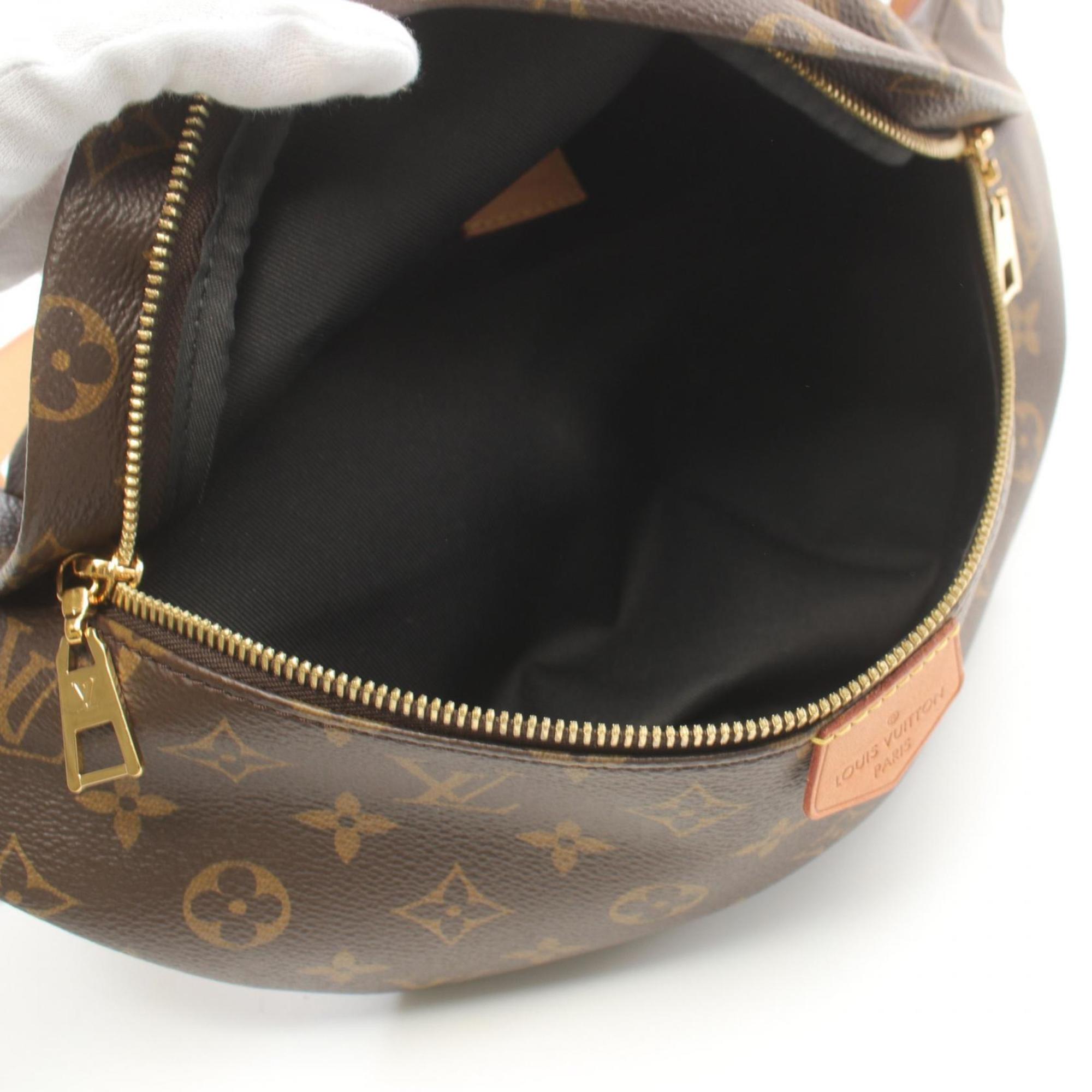 Louis Vuitton LOUIS VUITTON Bum Bag Monogram Waist Body Coated Canvas Leather Men Women Brown M43644