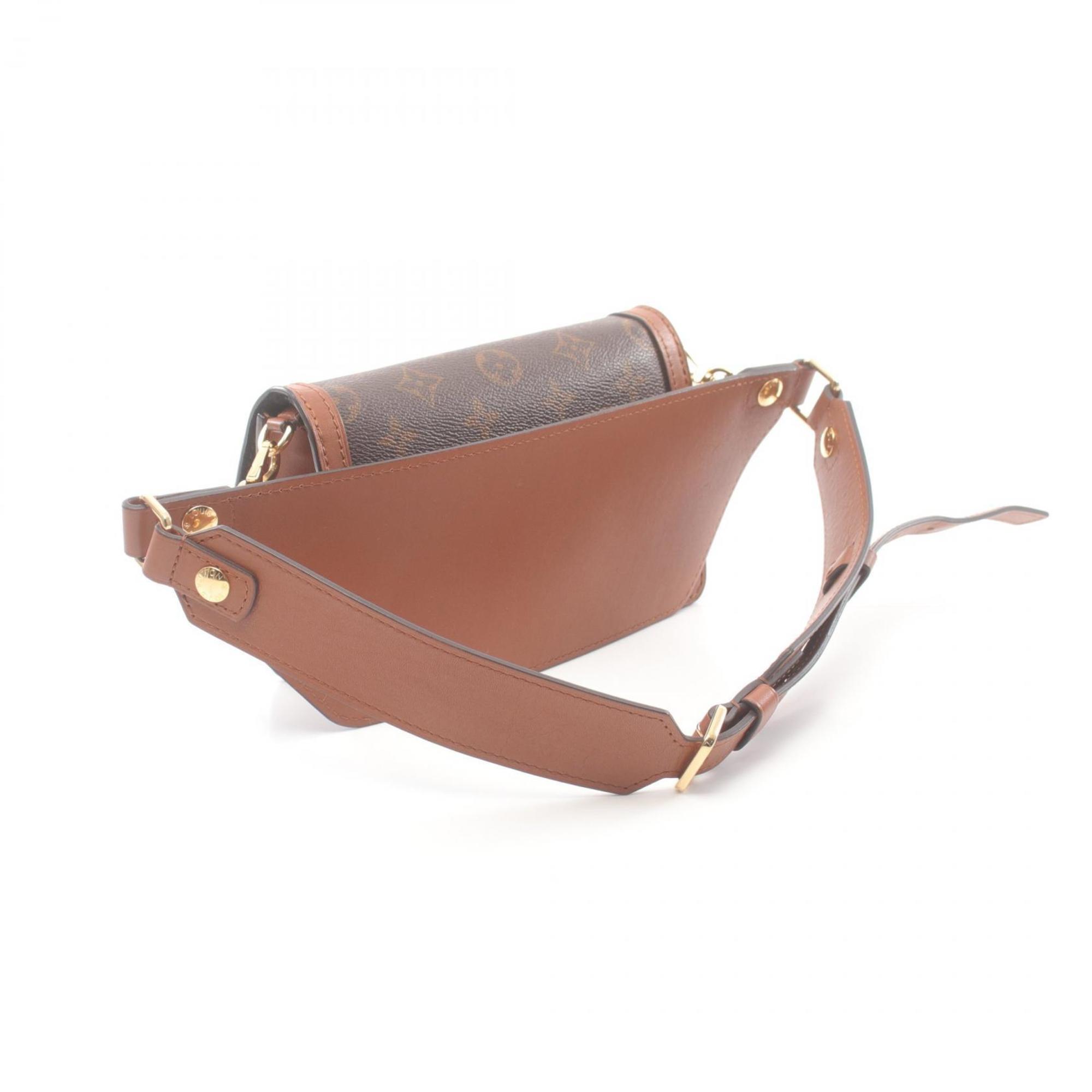 Louis Vuitton Dauphine Bumbag Waist Bag Coated Canvas Leather Monogram Reverse Women's Brown M44586