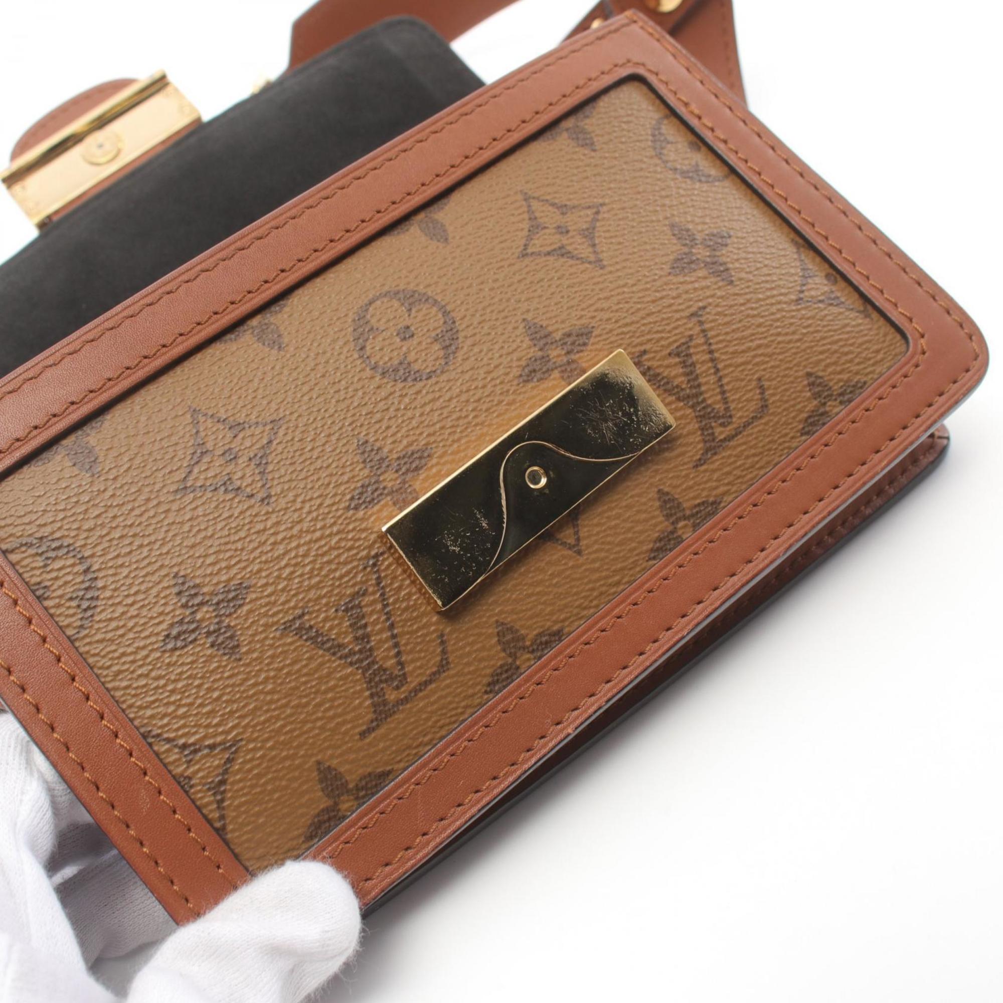 Louis Vuitton Dauphine Bumbag Waist Bag Coated Canvas Leather Monogram Reverse Women's Brown M44586