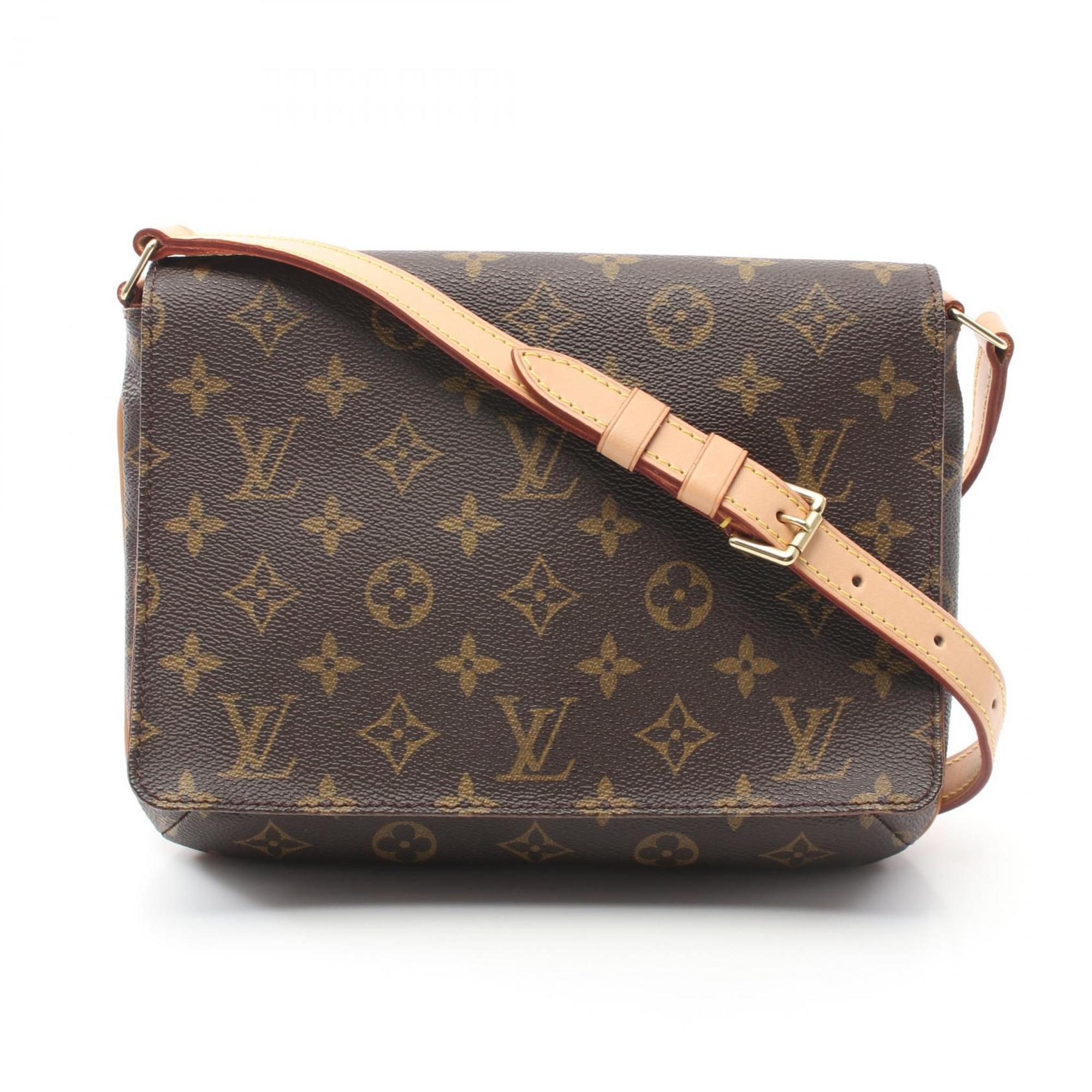 Louis Vuitton Musette Tango Short Strap Monogram Shoulder Bag Coated Canvas Leather Women's Brown M51257