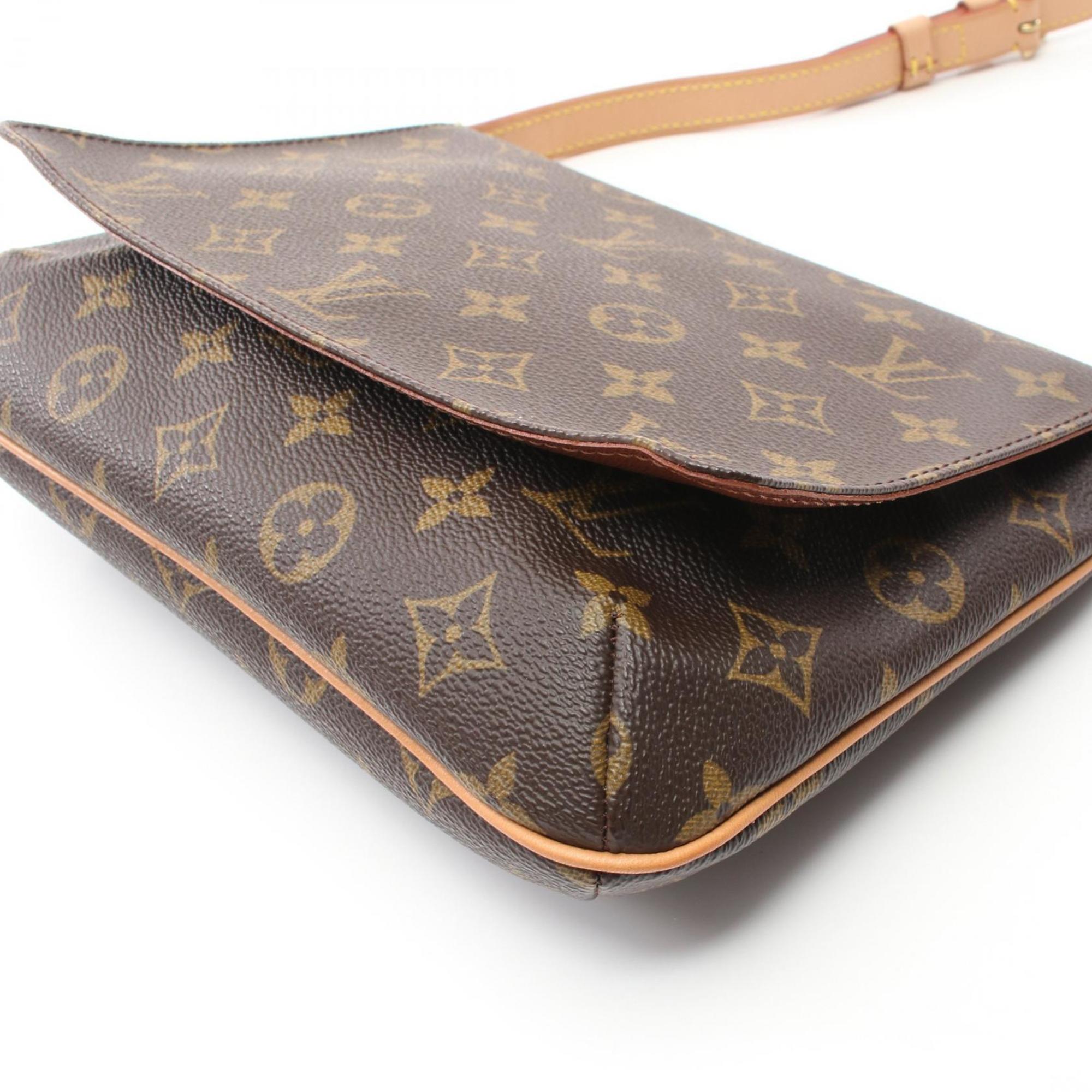 Louis Vuitton Musette Tango Short Strap Monogram Shoulder Bag Coated Canvas Leather Women's Brown M51257