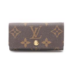 Louis Vuitton LOUIS VUITTON Multicle 4 Monogram Key Case Coated Canvas Women's Brown M69517