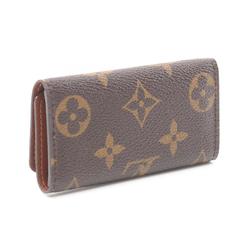 Louis Vuitton LOUIS VUITTON Multicle 4 Monogram Key Case Coated Canvas Women's Brown M69517