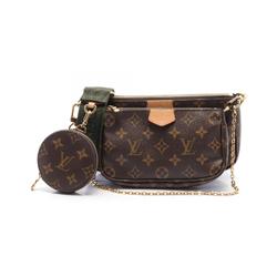 Louis Vuitton LOUIS VUITTON Multi Pochette Accessoires Monogram Khaki Shoulder Bag Coated Canvas Women's Brown M44813