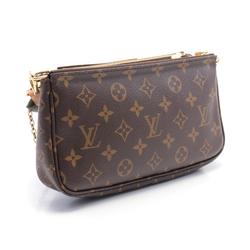 Louis Vuitton LOUIS VUITTON Multi Pochette Accessoires Monogram Khaki Shoulder Bag Coated Canvas Women's Brown M44813