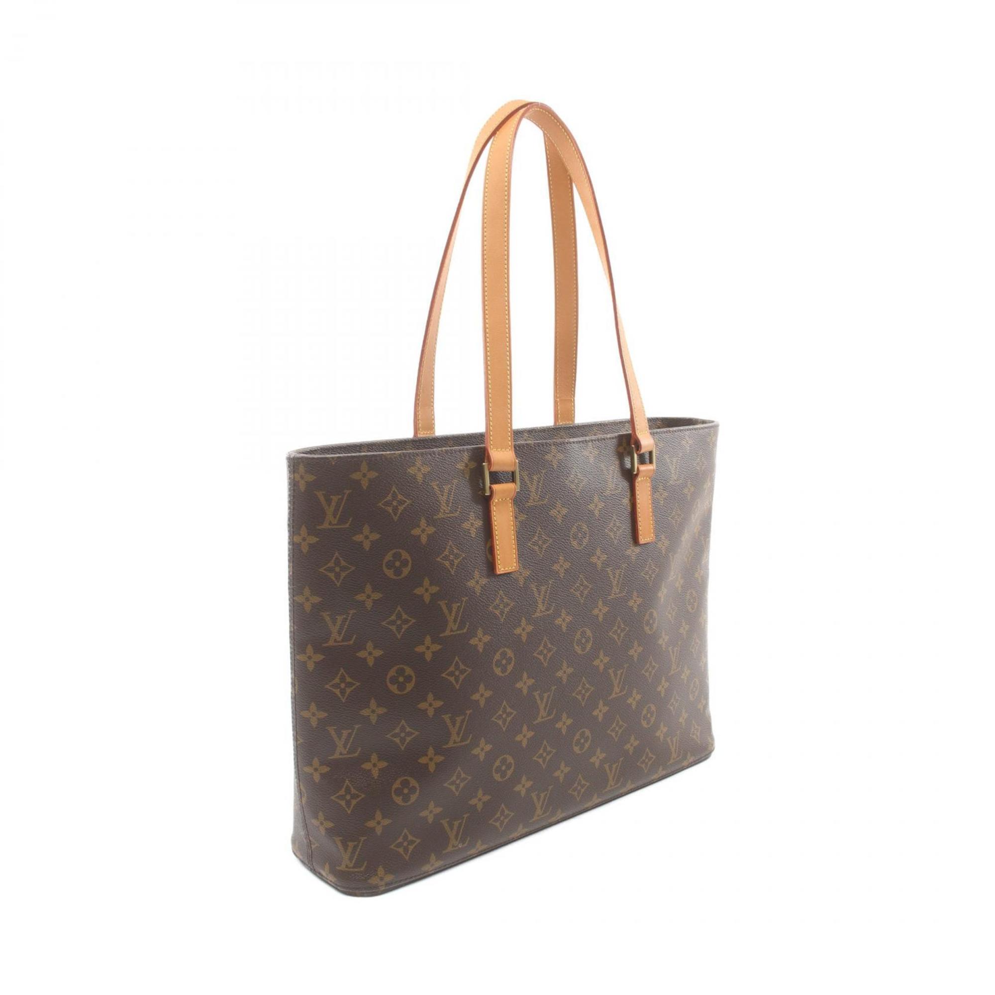 Louis Vuitton LOUIS VUITTON Leco Monogram Tote Bag Coated Canvas Leather Women's Brown M51155