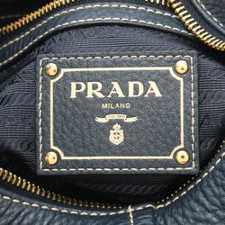 PRADA Shoulder Bag Leather Women's Blue