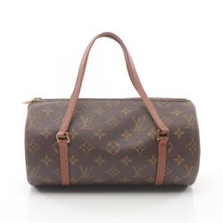 Louis Vuitton Papillon 26 Monogram Handbag Bag Coated Canvas Leather Women's Brown M51366