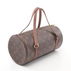 Louis Vuitton Papillon 26 Monogram Handbag Bag Coated Canvas Leather Women's Brown M51366