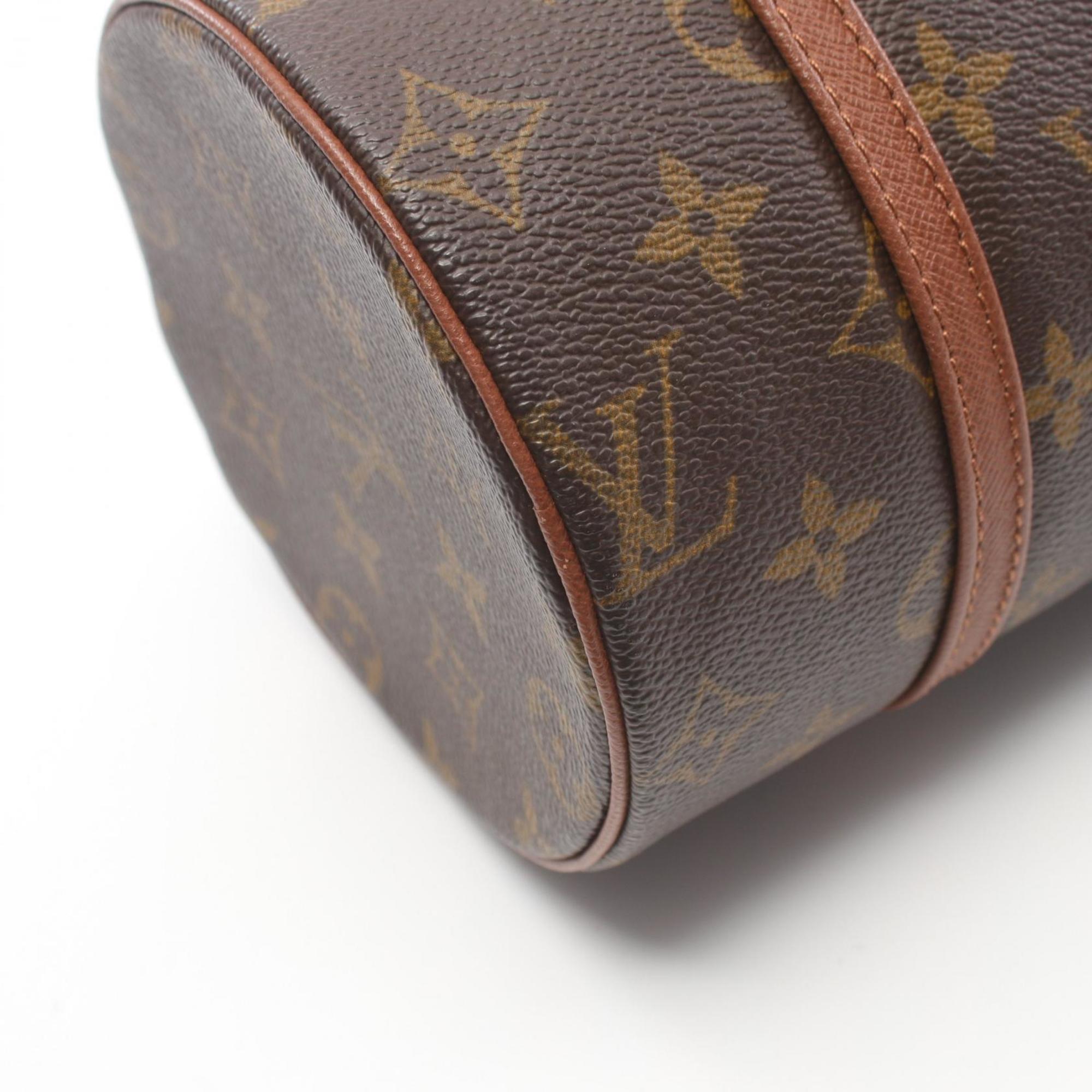 Louis Vuitton Papillon 26 Monogram Handbag Bag Coated Canvas Leather Women's Brown M51366