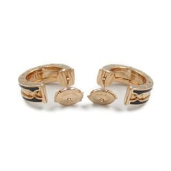 BVLGARI B-zero1 Earrings K18PG (pink gold) ceramic ladies black gold