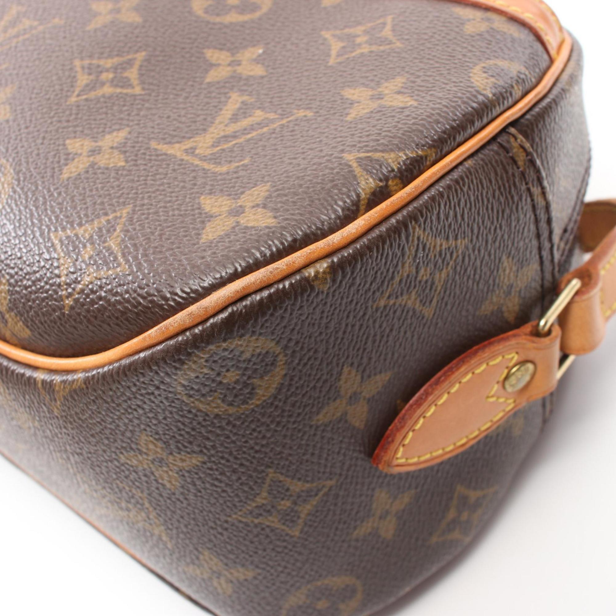 Louis Vuitton Blois Monogram Shoulder Bag, Coated Canvas, Leather, Women's, Brown, M51221