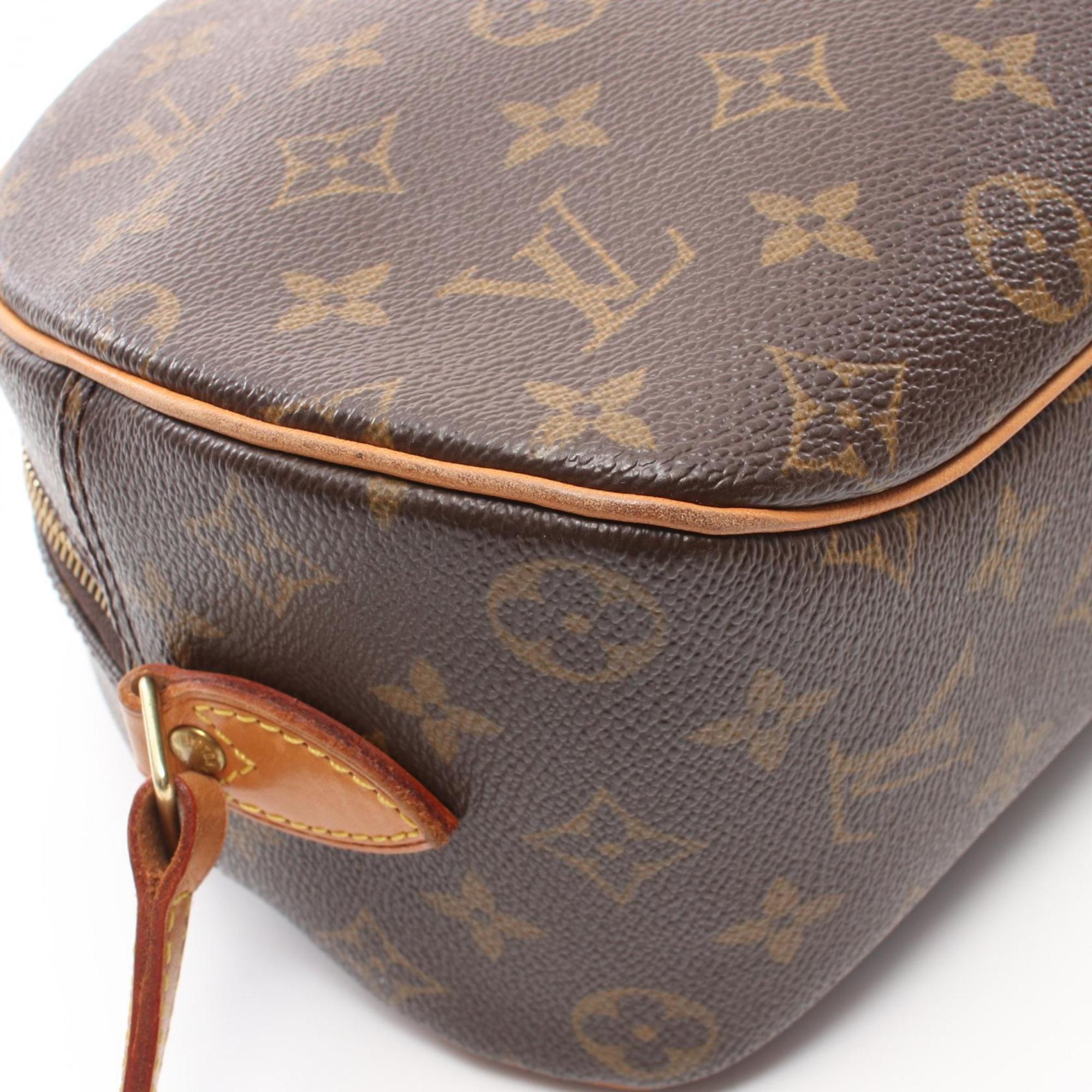 Louis Vuitton Blois Monogram Shoulder Bag, Coated Canvas, Leather, Women's, Brown, M51221