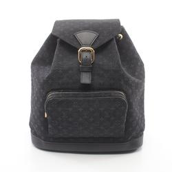 Louis Vuitton Montsouris GM Monogram TST Blue Rucksack Backpack Bag Canvas Leather Women's Navy M92455